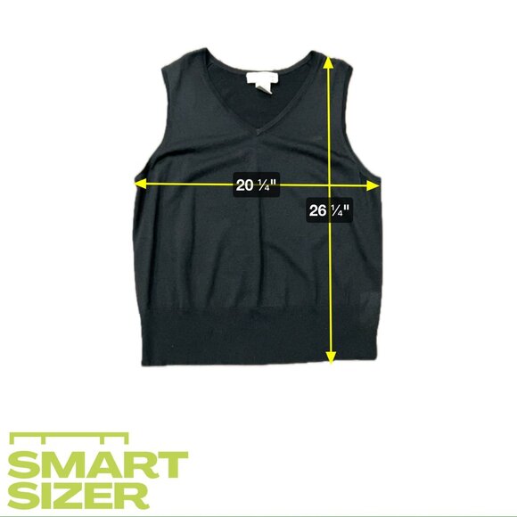 Evan-Picone Womens Black Sleeveless V-Neck Sweater Tank Top Sz 1X - Picture 6 of 8